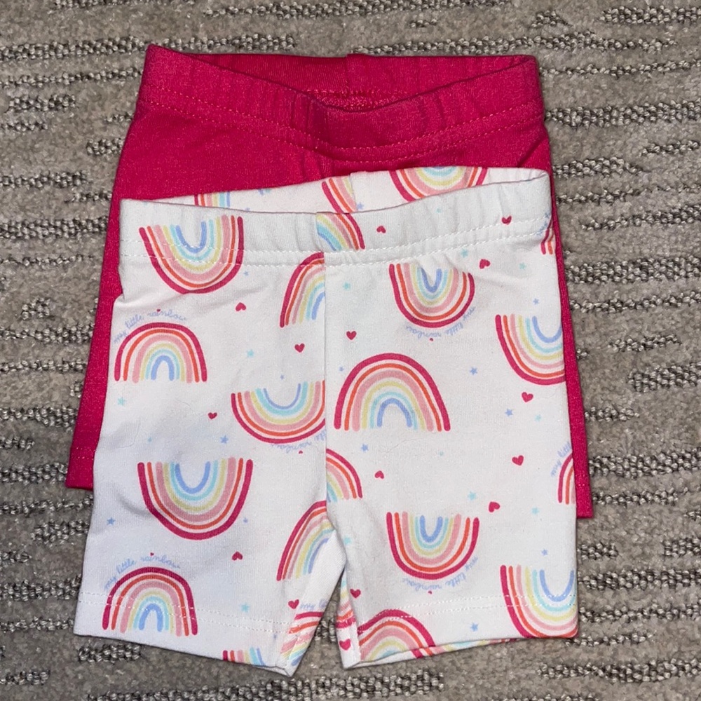 2 pack Baby girl biker shorts